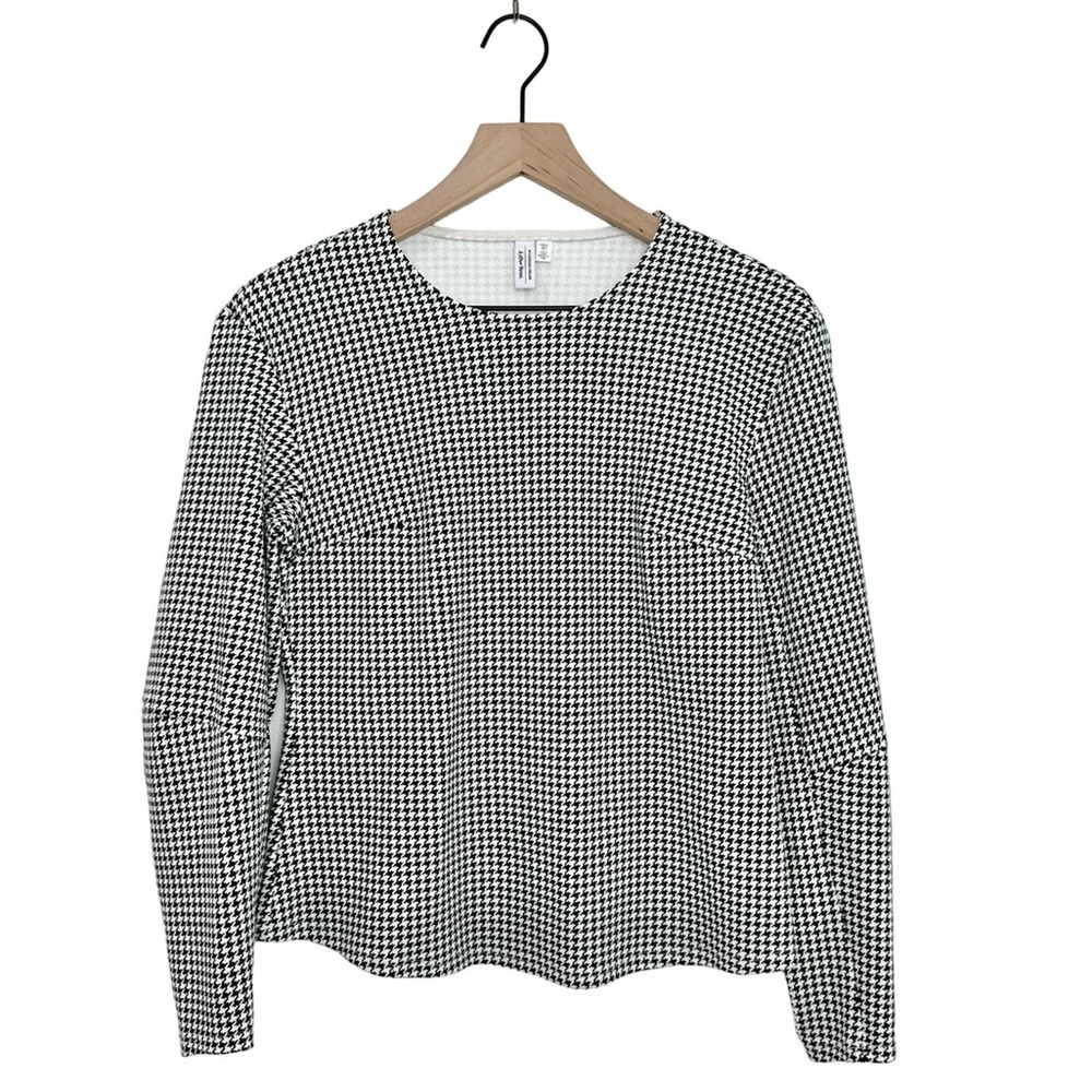 & Other Stories Houndstooth Cotton Blend Top size 2